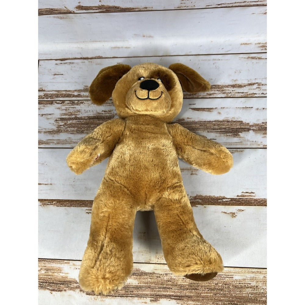 Build‑A‑Bear Lil' Pup Brown Puppy Dog 15" Plush Eye Patch BAB Paw Print - Picture 3 of 4